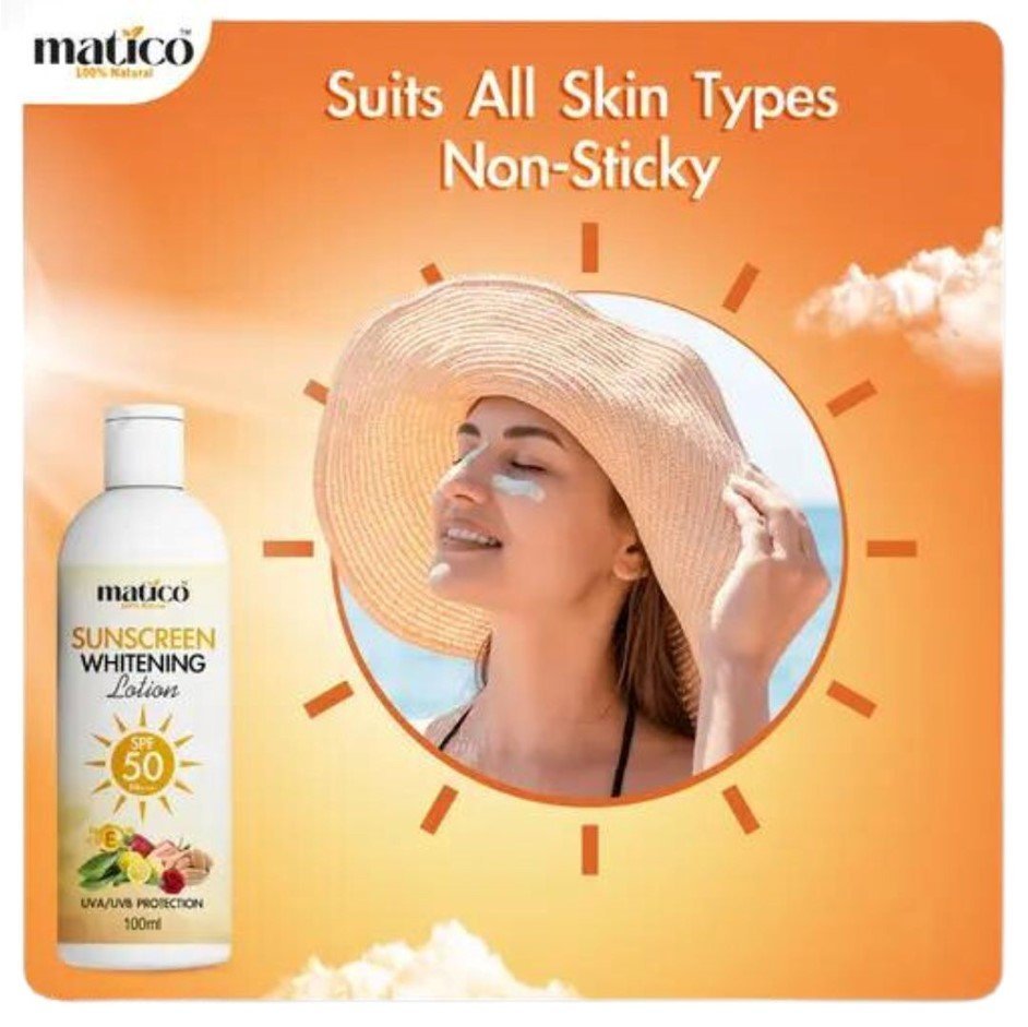 Matico Sunscreen Lotion SPF 50 PA+++ Sunblock Cream- 100ml