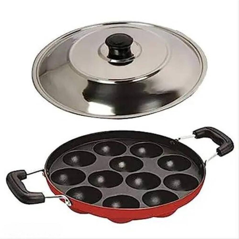 Appam Pan with Stainless Steel Lid