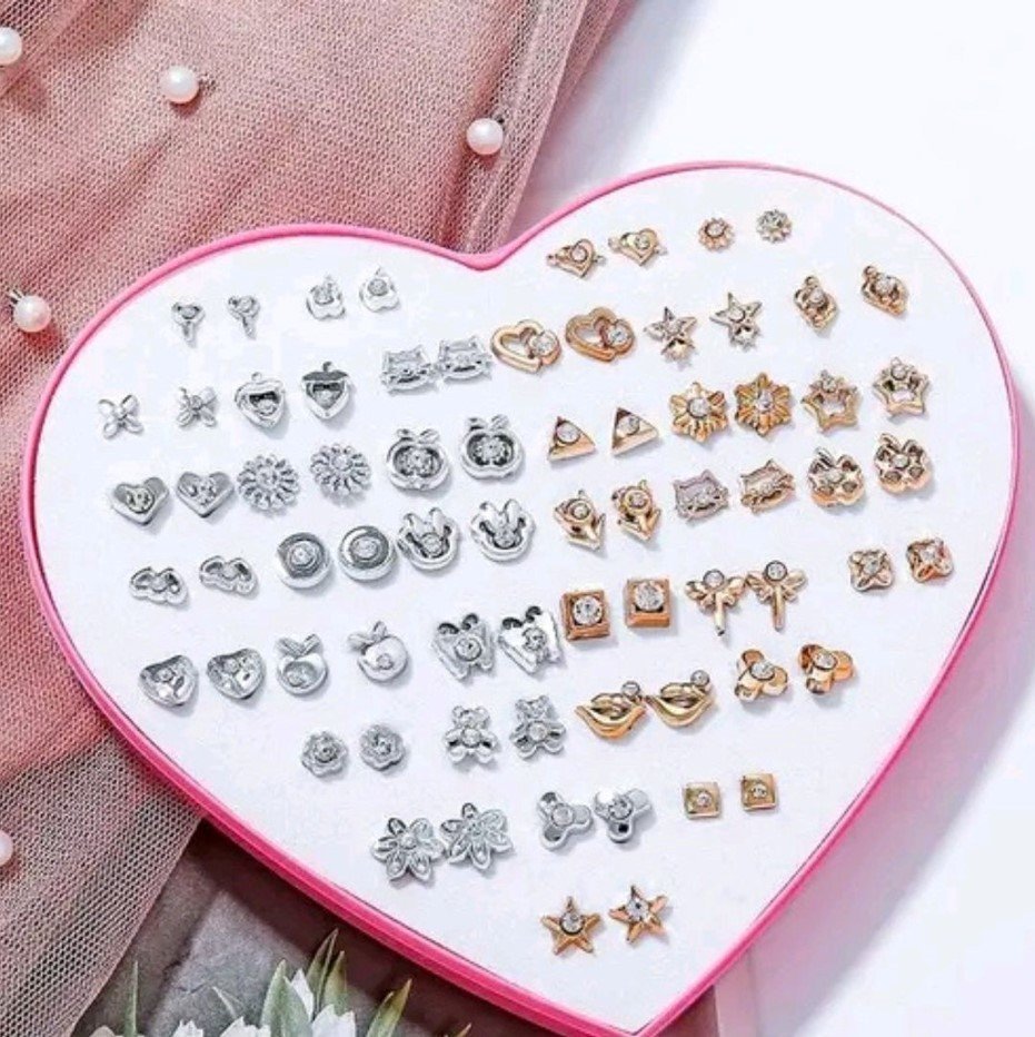 36 Pair Stylish Earrings Combo Set