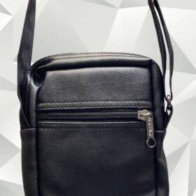 Men Black Sling Bag - Mini